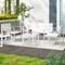 Costway Patio Chairs Set of 2/4 Weather-resistant Plastic Outdoor Armchairs White